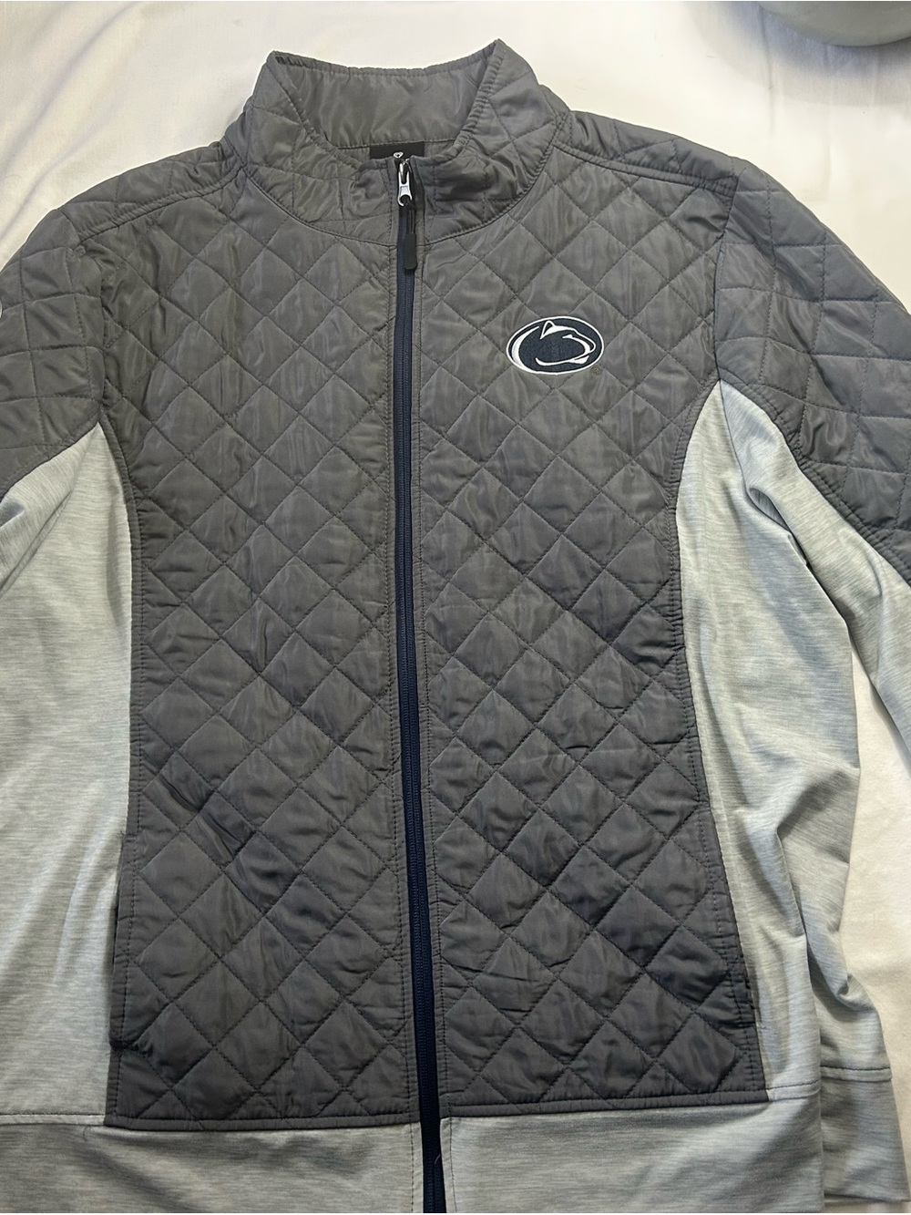 Penn State Quilted Panel Full-Zip Jacket - Gray Women’s XL Colosseum